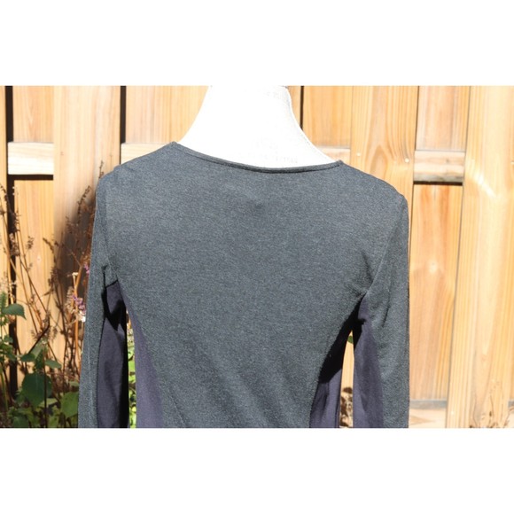 Sahalie Gray and Navy 3/4 Sleeve Side Panel Dress Women Size Small - Picture 5 of 6